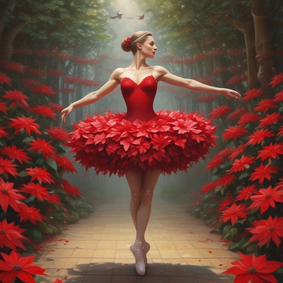 Seaglasscoaztallemonades.com Other - Graceful Ballerina in Red Art Print